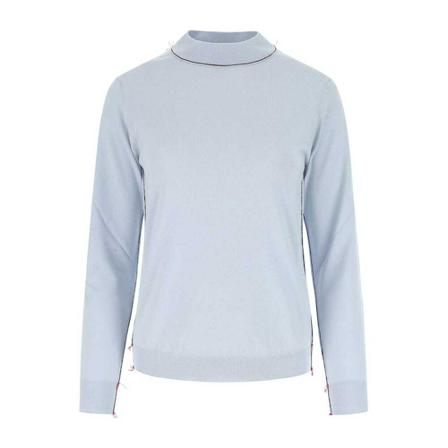 Maison Margiela, Round-neck Knitwear Blauw, Dames, Maat:XS