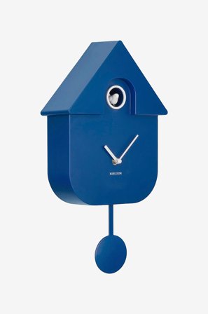 Karlsson - Veggklokke Modern Cuckoo - Blå - Veggklokker & bordklokker - Fra Homeroom