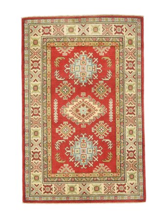 Hand Knotted Kazak Fine Rug 100X148 Wool Dark Red/Orange Small