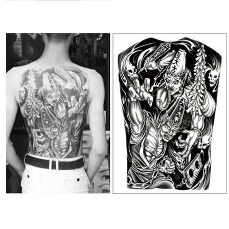 Falsk tatovering ryg japansk tatovering