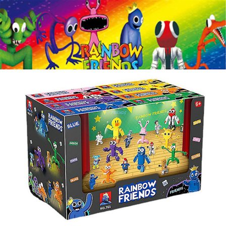 Roblox Rainbow Friends Dörrar Byggklossar Figur Montera Modell Klossar Leksaker För Barn Julgåvor