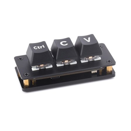 Programmerbart mekaniskt tangentbord med 3 kortkommandon inklistrar Ctrl C/V grön axel för effektivt spelarbete
