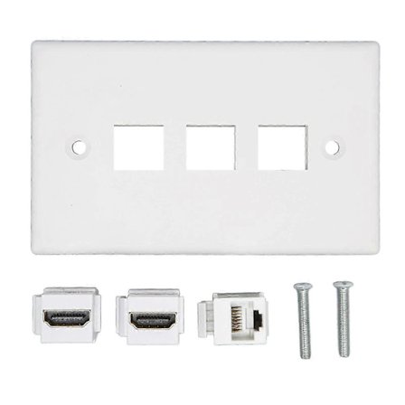 Multimediagränssnitt Kompatibelt med Sömlös Underhållning, HDMI 2.1 Väggplatta 2 Portar, 8K HDMI Uttag Pass-Thru, Digital Optisk Väggplatta-Perfekt