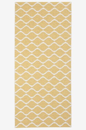 Horredsmattan - Plastteppe Wave 70 x 300 cm - Gul - Plasttepper - 70X300 - Fra Homeroom