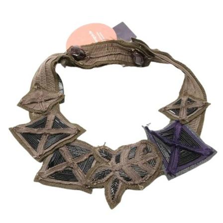 Prada Vintage Pre-owned Cotton necklaces brun, Dam Vintage Smycken, Dam, Storlek: ONE SIZE