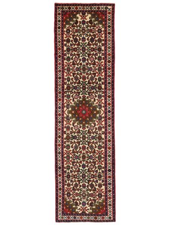 Hand Knotted Persian Asadabad Rug 81X291 Black/Dark Red