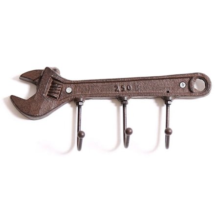 Retro-avaimenpidike Seinäkiinnitteinen Rauta Avaimenrengas Pihdit Muotoinen Työkaluteline Takki Hattu Koukut Ripustin Miesluola Garage