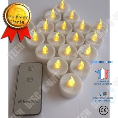 LED-ljus - TD - 24-pack - Fjärrstyrda - Flammeffekt - Gul färg