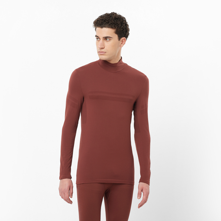 Salomon - Onderlagen bovenkleding Kleding Sntial Warm Ls Top M - RUM Raisin