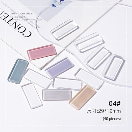 40 st Klar Nagelglas Färgkort Nagelswatchkort Displaykarta Gel Polish Mall Nagelsmycken Provställ Akryl