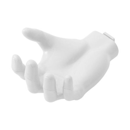 Käsin muotoinen koukku Jäljitön ripustuskoukku VALKOINEN