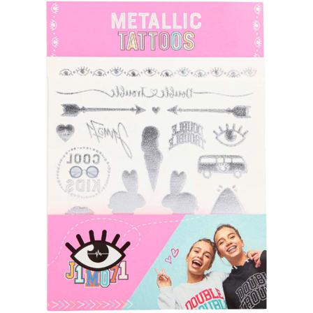 J1m071 Lisa Och Lena Metallic Tattoos Tillfälliga Tatueringar Multifärg One Size