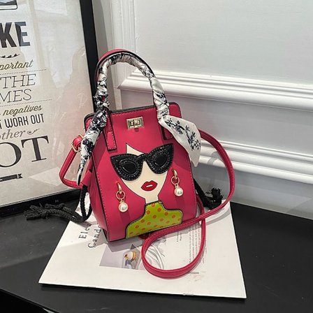 Spice Girl Bucket Bag Crossbody Bag ROSE RED