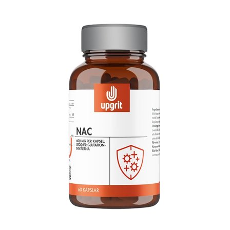 Upgrit NAC 600 mg Aminosyra 60 kapslar