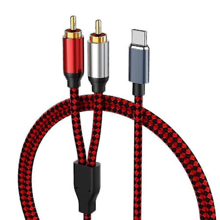USB Typ C till 2 RCA Ljudkabel Typ-C RCA Kabel, (1m/3ft)