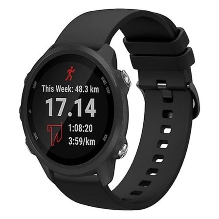 Til Garmin Forerunner 245 Music 20mm ensfarvet blødt silikone urbånd