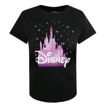 Disney Princess Dam/dam Castle T-shirt S Svart/rosa/vit