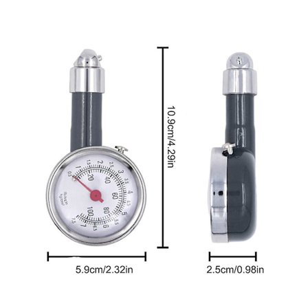 2 stk. Bil Dekk Trykkmåler Måler Luft Tester Diagnostisk Høy