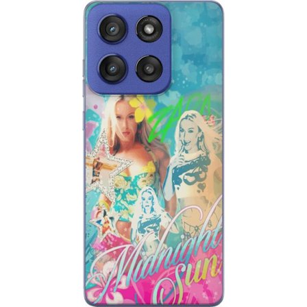 Kompatibel Mobilcover til Motorola Edge 60 Stylus Eventyrverden med Steve, Creeper og dyr i farverig blokgrafik