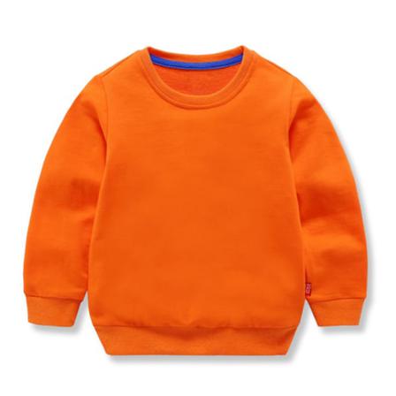 Pojke Långärmad Tröja Med Rund Hals I Enfärgad Baggy Sweatshirts