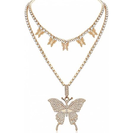 Vacker fjärilshalsband med choker i lager på lager