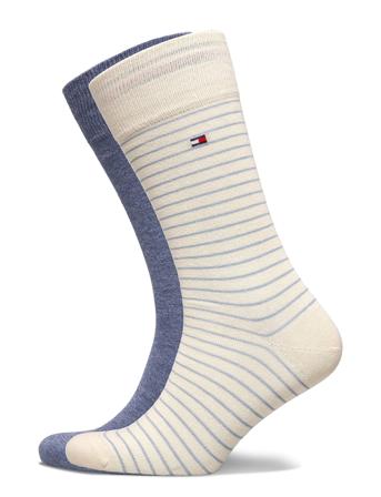 Th Men Small Stripe Sock 2P Underwear Socks Regular Socks Beige Tommy Hilfiger