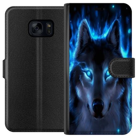 Kompatibel Tegnebogsetui til Samsung Galaxy S7 ulv