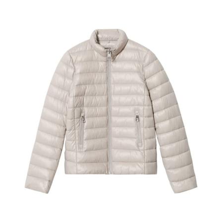 Mango Pocket quilted Jakke Grå, Dame