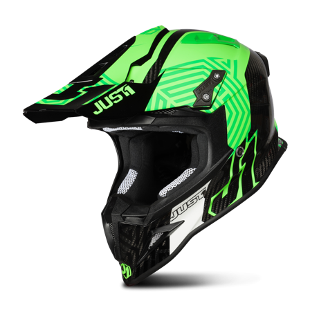 Casco Cross Just1 J12 Syncro Verde-Grigio XL 61-62cm