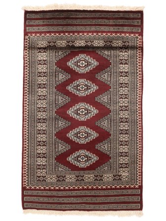 Oosters Pakistan Bokhara 2Ply Vloerkleed 77X130 Zwart/Bruin Wol, Pakistan