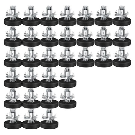 32 stk. M6 gjenge justerbare møbelnivelleringsføtter Skru inn stolbein Justerbare møbelføtter Nivelleringsføtter