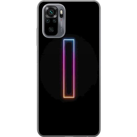 Kompatibel Mobilcover til Xiaomi Xiaomi Redmi Note 10S Minimalistisk neonbogstav I i regnbuefarver mod mørk baggrund