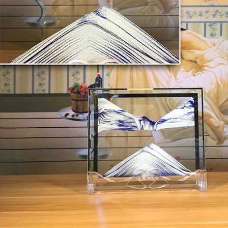 3D Landskap Rörlig Sand Målning Dynamisk Sand Bild Flödande Sand Målning Timglas Dekor