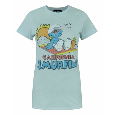 Junk Food Damkläder/Dam California Smurfin ́ The Smurfs T-shirt