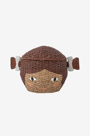 Bloomingville MINI - Kurv med lokk Lill - Brun - Kurver & småoppbevaring - Fra Homeroom