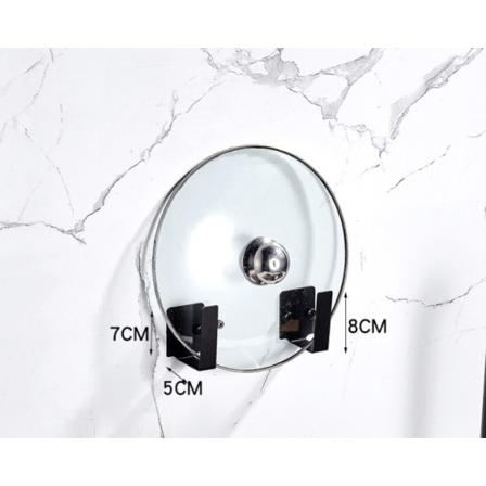 Vægmonteret gratis stansestativ til køkken, husholdnings krydderihylde (et grydedækslet i rustfrit stål)