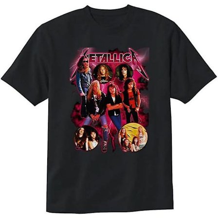 Hip Hop Rap Trap -räppärit, laulajat, katumuoti, vintage-tyyli, Metalica-t-paidat