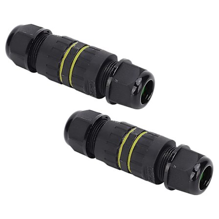 Vanntett kontakt Brannhemmende kabelgjennomføringer Svart pigtail Plastkabelgjennomføringer Kontakt (svart) (2 stk)