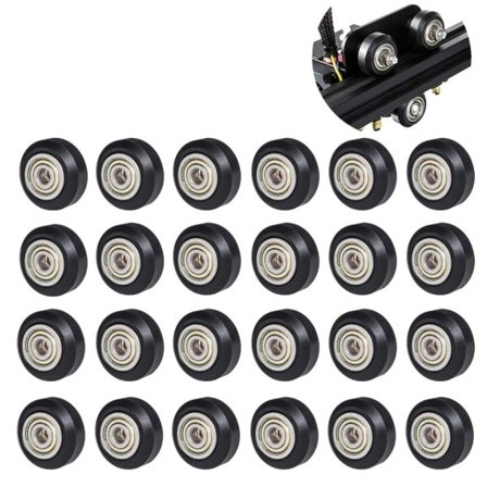 POM Rimskive Hjul 3d skriver deler 12/24 stk Plast med lager Leger Rimskive Gear Perlin Hjul