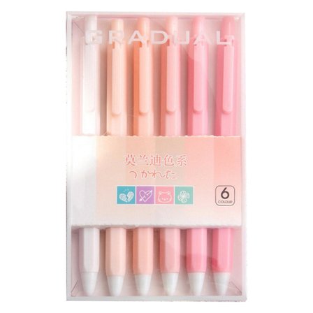 6 stk. Signatur Gel Penner Svart Blekk Nib 0,5 mm Trykk Søte Gel Penner Kontorrekvisita Kontorrekvisita Mengxi