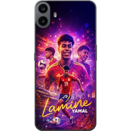 Yhteensopiva Puhelinkuori Nothing Nothing CMF Phone 1 Lamine Yamal jalkapallo juliste Espanjan maajoukkueen pelipaidassa dynaamisella liikkeellä, vä