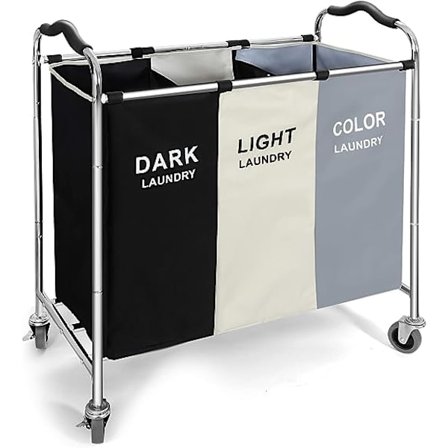 Stor 3-delt Vasketøjskurv og Opbevaringskurv, til Beskidt