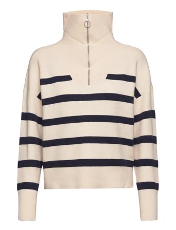 Vmsaba Stripe Ls Highneck Blouse Ga Noos Patterned Vero Moda