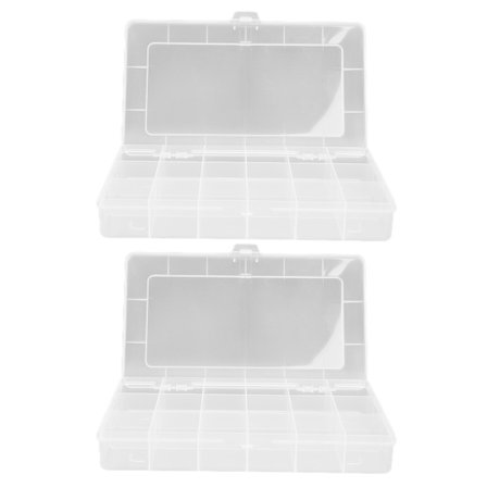Fishing Box with Dividers for Fishing Gear, Transparent Compartments Provide Easy Access, Non-Toxic and Durable PP Material Ensures Longevity