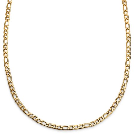 Essentials | Collier à chaîne Figaro doré 6 mm pour hommes - Chaînes - pour Hommes - Lucleon