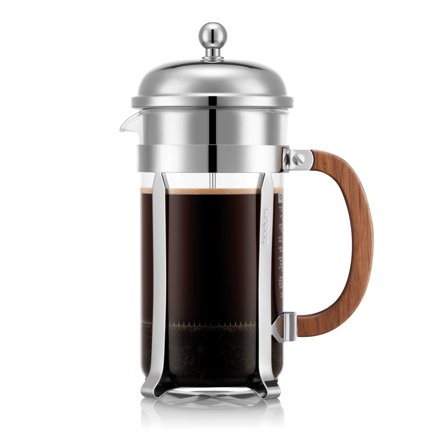 Bodum Chambord presskanne 8 kopper, tre' - 'Chrome