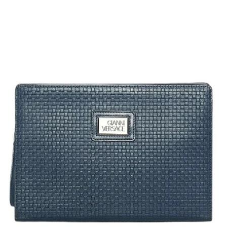Versace Pre-owned Pre-owned Læder clutches Blå, Dame Vintage Tasker, Størrelse: ONE Size