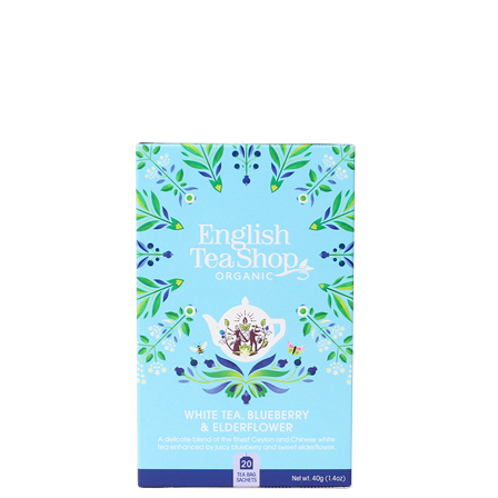English Tea Shop Vitt Te Blåbär/Fläder 20 tepåsar