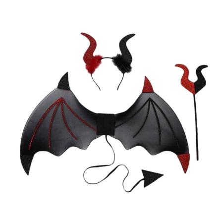 Djævel Pige Kostume Til Børn 3 Dele Halloween Djævel Kostume Sæt