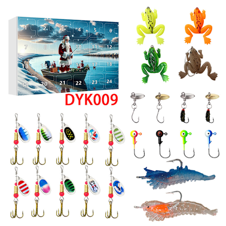 Julekalender Fiske Nedtelling Blindboks Fiskeutstyr Fiskeelskere Gave-DYK009